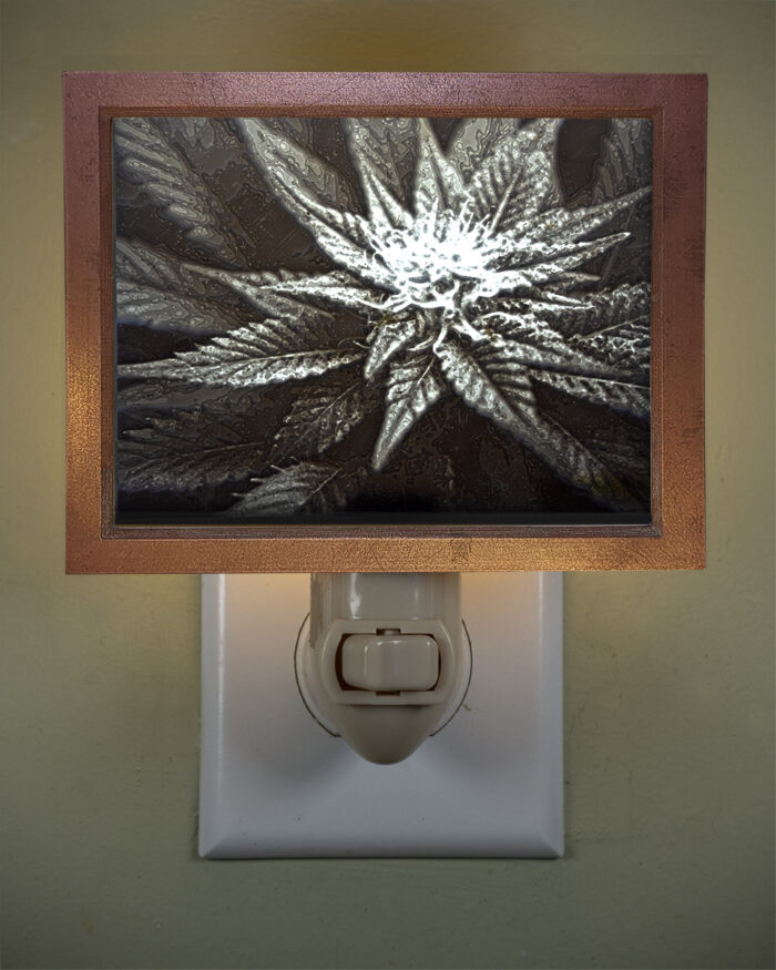 3D printed lithophane LED nightlight marijuana flower bud