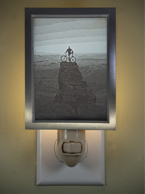 3D printed lithophane LED nightlight biker