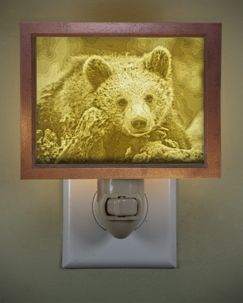 3D printed lithophane LED nightlight bear