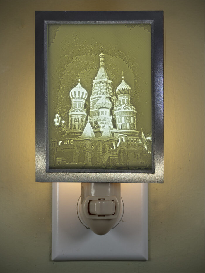 3D printed lithophane LED nightlight Onion Domes