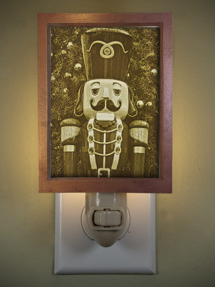 3D printed lithophane LED nightlight christmas nutcracker