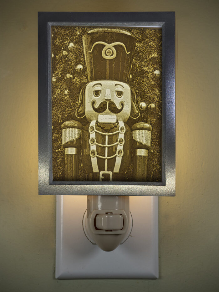 3D printed lithophane LED nightlight christmas nutcracker