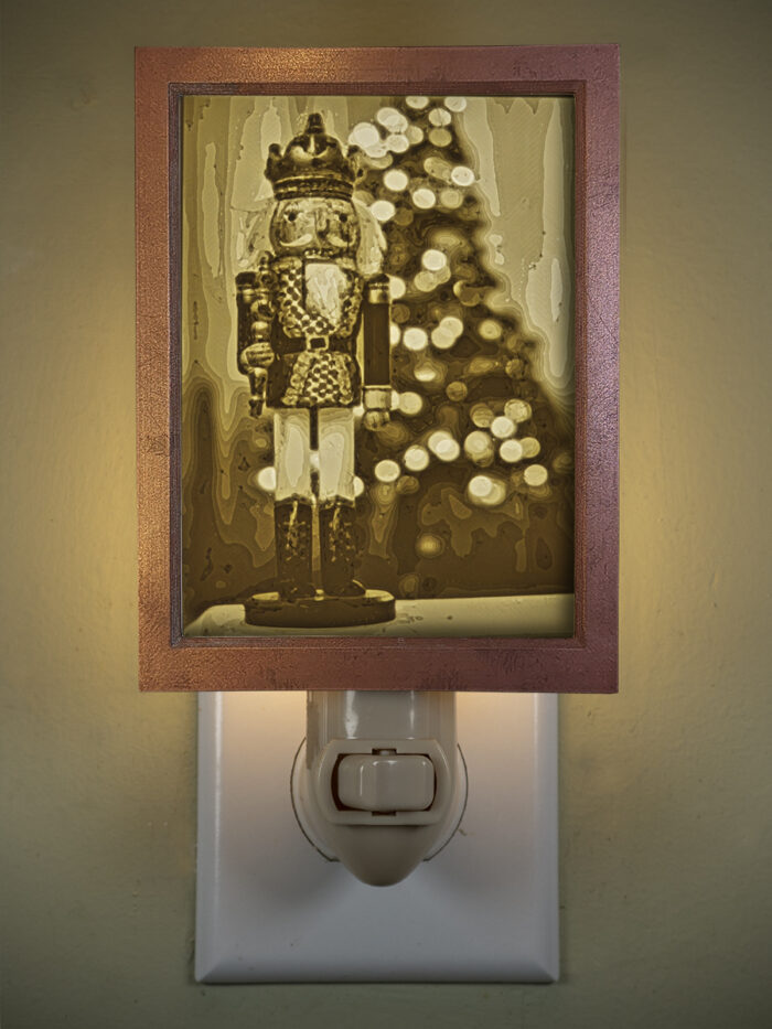 3D printed lithophane LED nightlight christmas nutcracker christmas tree