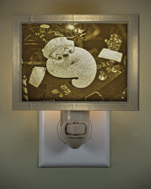 3D printed lithophane LED nightlight christmas santa ornament