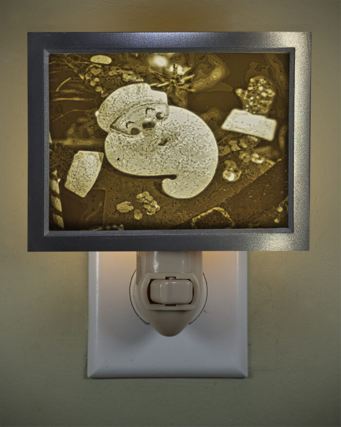 3D printed lithophane LED nightlight christmas santa ornament