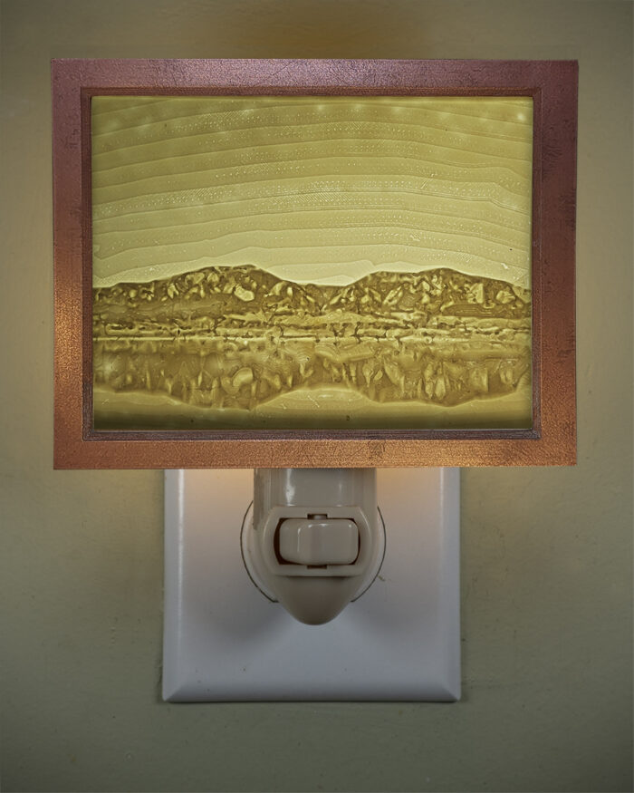 3D printed lithophane LED nightlight Flatirons Boulder Colorado