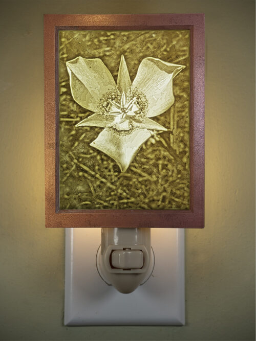 3D printed lithophane LED nightlight Wildflower mariposa lily