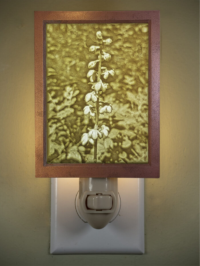 3D printed lithophane LED nightlight Wildflower