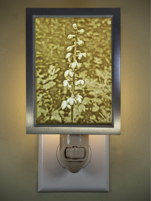 3D printed lithophane LED nightlight Wildflower