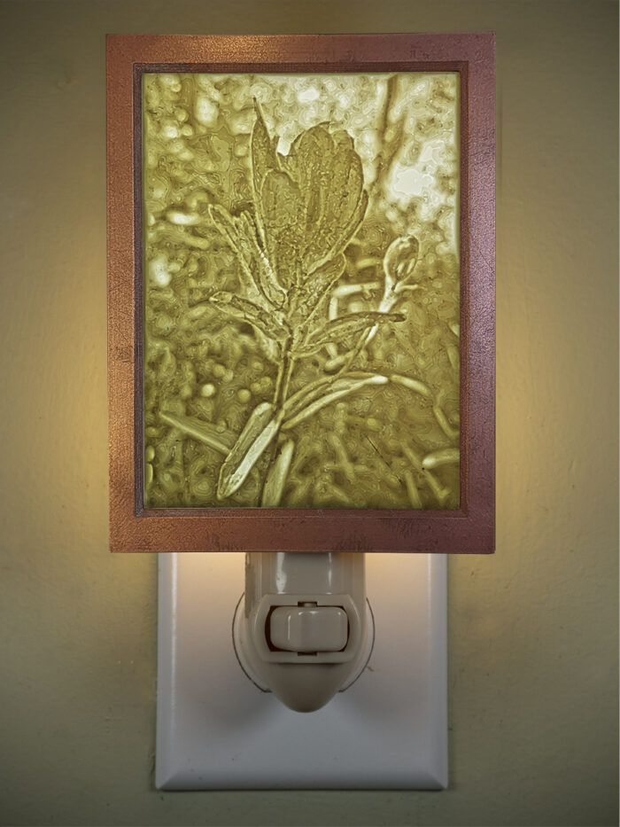 3D printed lithophane LED nightlight Wildflower